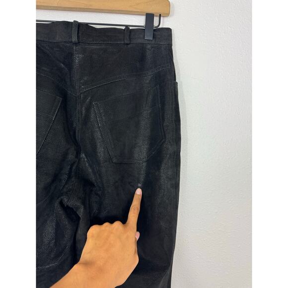 Vintage Paolo Santini Black Leather Pants | Size 8 High Rise - Picture 8 of 10